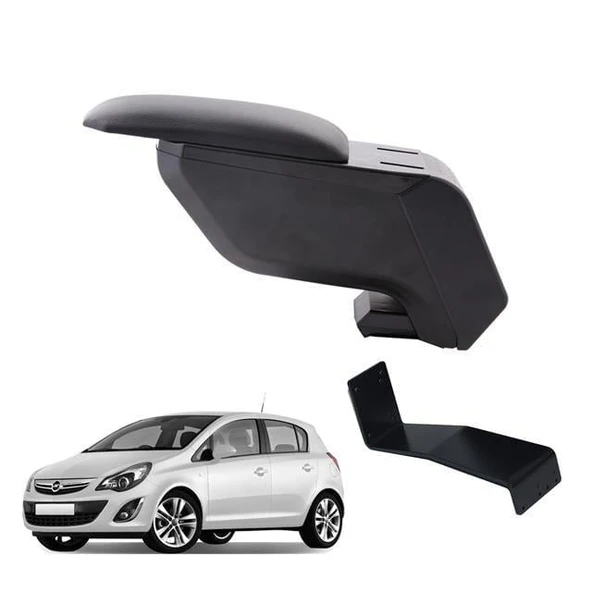 Opel Corsa D 2008 Delmesiz Çelik Ayaklı Siyah Kolçak Kol Dayama ürün görseli