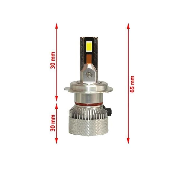 Mercedes C Serisi S203 2000-2004 Kısa Far Mini Cosmo Beyaz H7 Mini Led Xenon Şimşek Etkili 15000 Lümen - Resim 3