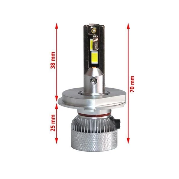 Nissan NV300 2016-2021 Far Ampulü  Mini Cosmo Beyaz H4 Mini Led Xenon Şimşek Etkili 15000 Lümen - Resim 3