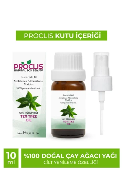 PROCLİS Çay Ağacı Yağ, %100 Doğal Uçucu Yağ, Tea Tree Oil 10 ml Sprey Başlıklı - 5