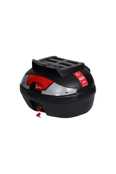 Motosiklet Çantası Arka Motosiklet Bagajı Kargo Taşıma Aparatlı Sırt Dayamalı CV46 Siyah - 3