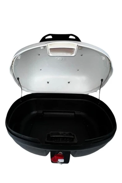 Arwic Motosiklet Arka Çanta Topcase 46 Lt Beyaz Sırt Dayamalı - 5