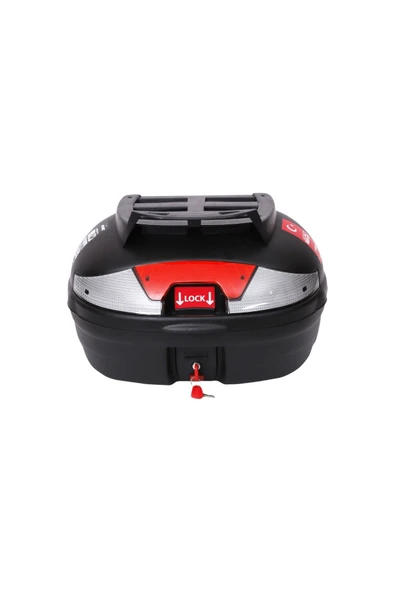 Motosiklet Çantası Arka Motosiklet Bagajı Kargo Taşıma Aparatlı Sırt Dayamalı CV46 Siyah