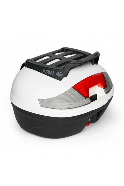 CV 46 Kargo Motosiklet Çantası Beyaz - 2