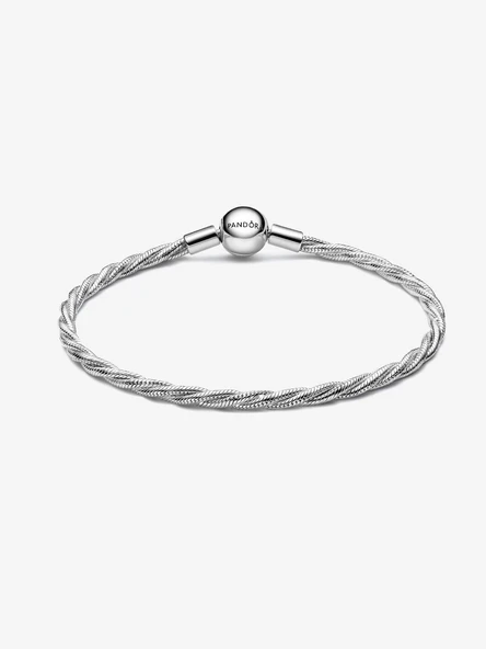 Round Pandora Clasp Twisted Snake Chain Sterling silver - 2
