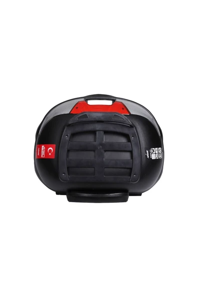 Motosiklet Çantası Arka Motosiklet Bagajı Kargo Taşıma Aparatlı Sırt Dayamalı CV46 Siyah - 4