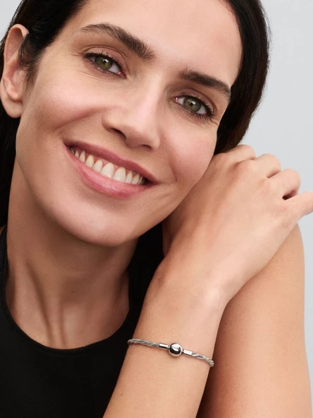 Round Pandora Clasp Twisted Snake Chain Sterling silver - 3