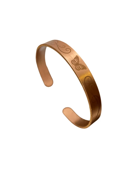 Kelebek Model El Yapımı Bakır Bileklik | Kadınlara Özel Zarif ve Şık Ayarlanabilir Tasarım ürün görseli 1