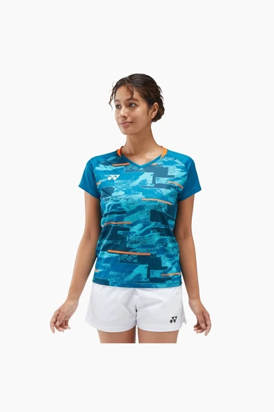 Yonex YY24 YW0034 Kadın Spor Mavi Yeşil Tişört