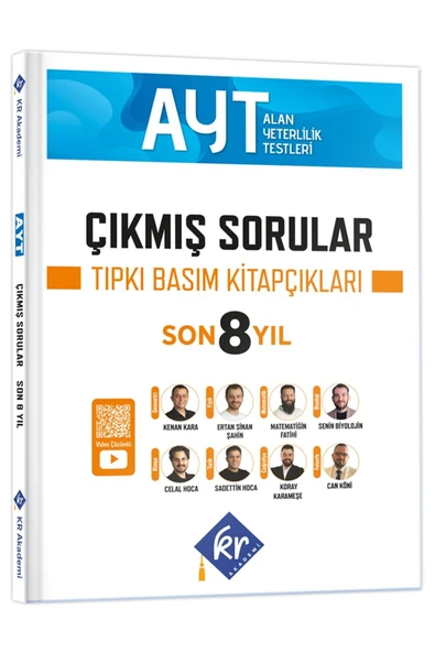 AYT Çıkmış Sorular Son 8 Yıl Tıpkı Basım Kitapçıkları KR Akademi Yayınları ürün görseli