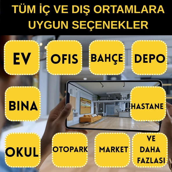 ARNA 4 Kameralı Kare 4 Dış Kameralı Set 250 GB Harddisk Full HD Gece Görüşlü Güvenlik Kamerası Sistemi - Resim 6