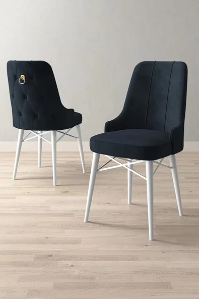 Loft Beyaz 80x132 Açılabilir Mdf Masa Yemek Odası Takımı, Mutfak Takımı 4 Sandalye, 1 Bench Antrasit - 3