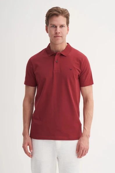 CAZ 4615 POLO YK.LCY SÜP. T-SHIRT BORDO ürün görseli 1