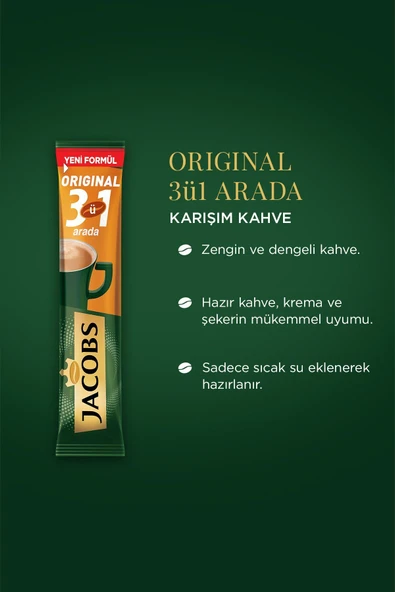 3'ü 1 Arada Karışım Kahve 40'lı Kutu - Resim 2