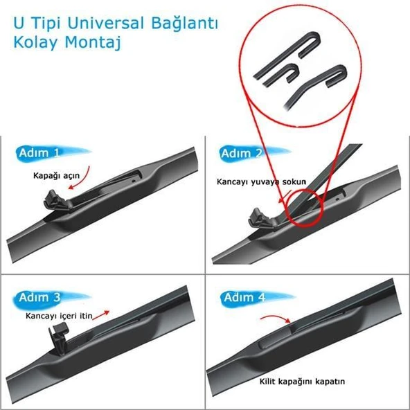 Toyota Yaris Hibrit Silecek (2011-2014) 700 Mm TEK - Resim 3