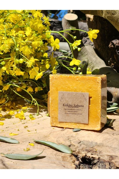 Kükürt Sabunu El Yapımı %100 Organik Doğal Sabun 125 Gram ürün görseli