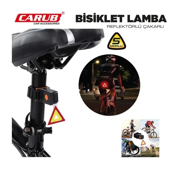 Bisklet Stop Lamba Reflektörlü Çakarlı - 1