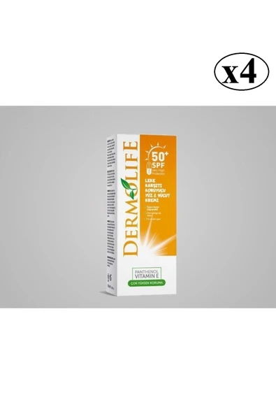 Dermolife Leke Karşıtı 100 ml 50 Faktör Güneş Kremi 4 Adet