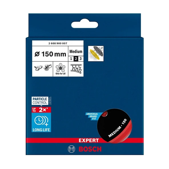 EXP Multihole Zımpara Tabanı Universal 150mm, Orta - Resim 4