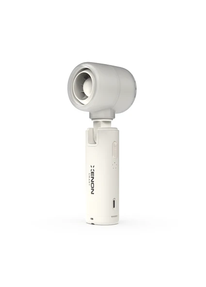 Xenon Smart Taşınabilir Şarjlı 5 Kademeli El Fanı 7 Saat Kullanım 14000 RPM Sessiz Mini Vantilatör Beyaz X6101