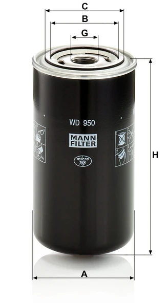 WD 950 - Hidrolik -  MANN FILTER - Resim 2