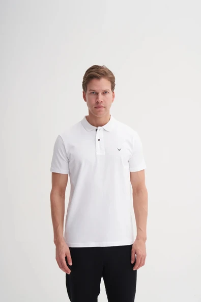 CAZ 4615 POLO YK.LCY SÜP. T-SHIRT BEYAZ - Resim 4