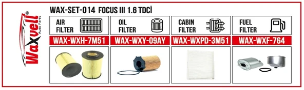 FOCUS III 1.6 TDCİ FİLTRE BAKIM SETİ