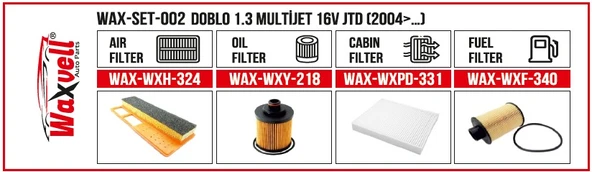 DOBLO 1.3 MULTİJET FİLTRE BAKIM SETİ 16V JTD (2004>…)