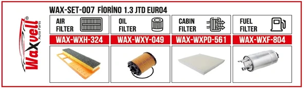 FİORİNO 1.3 JTD Euro4  FİLTRE BAKIM SETİ