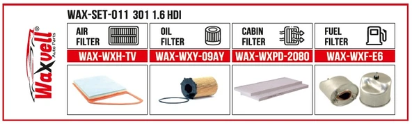 301 1.6 HDI FİLTRE BAKIM SETİ