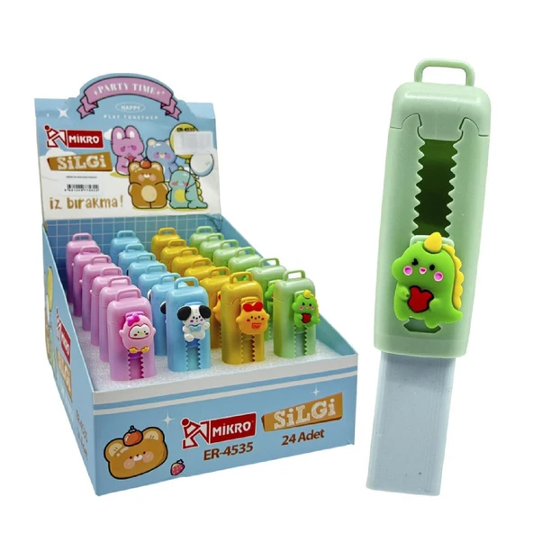 Mikro Dino Friends Sürgülü Silgi (ER-4535) 1 Adet - Resim 5