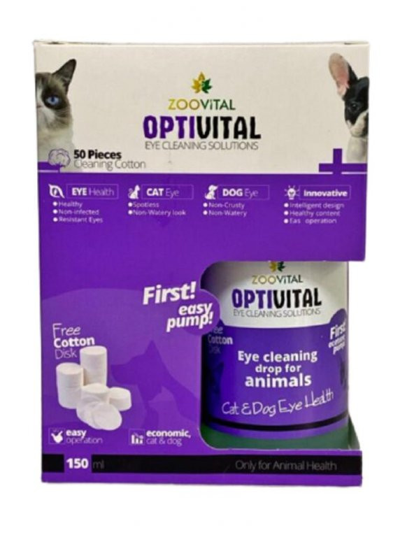 Zoovital Optivital Eye Kedi ve Köpek Göz Temizleme Solüsyonu 150 Ml