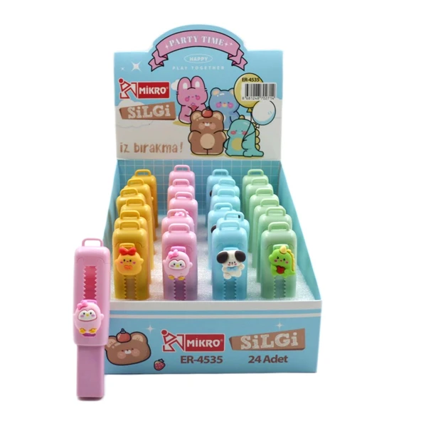 Mikro Dino Friends Sürgülü Silgi (ER-4535) 1 Adet - Resim 4
