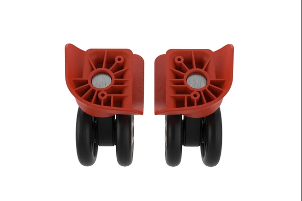 Keo-Plus PP Valiz Tekerleği Sağ ve Sol Kırmızı Renk - Resim 4