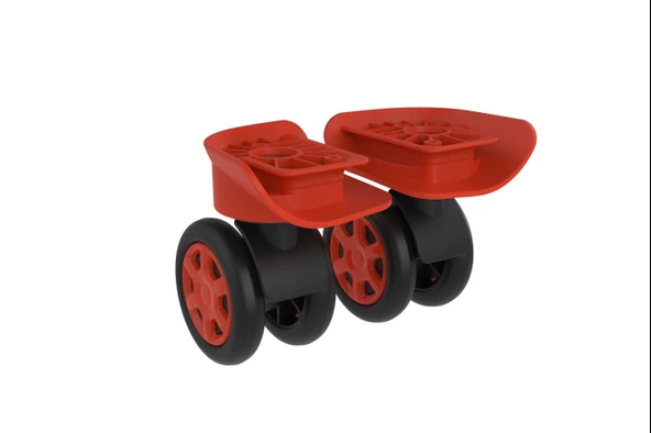 Keo-Plus PP Valiz Tekerleği Sağ ve Sol Kırmızı Renk ürün görseli