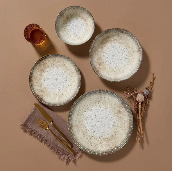 Güral Porselen Camelia 24 Parça Yemek Takımı Dg 31823