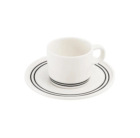 Güral Porselen Mental 4 Parça Kahve Fincan Takımı Siyah - 3