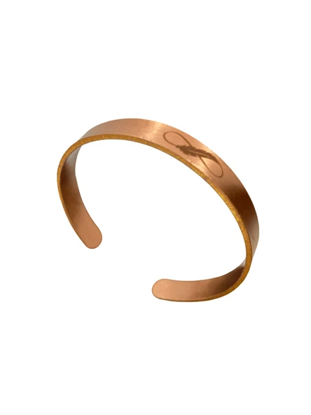 Sonsuzluk Figürlü El Yapımı Bakır Bileklik | Kadınlara Özel Anlamlı Minimalist Tasarım ürün görseli 1