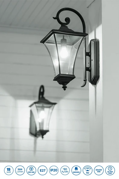 RTL01105-5 Rother A60 LED Ampul 15W E27 1520 Lümen 6000K Beyaz Işık Enerji Tasarruflu Ampul 5 Adet - Resim 3