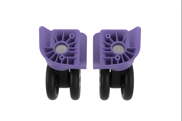 Keo-Plus PP Valiz Tekerleği Sağ ve Sol Lila Renk - Resim 4