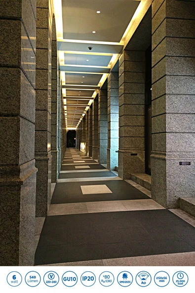 RTL11111-10 Rother GU10 LED Spot Ampul 6W 540 Lümen 4000K Gün Işığı Enerji Tasarruflu Ampul 10 Adet - Resim 3