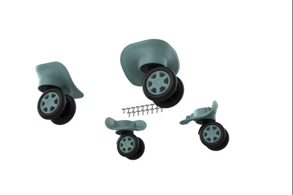 Keo-Plus ABS Valiz Tekerleği Çift Teker Turkuaz Renk - Resim 2