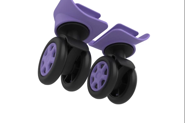 Keo-Plus PP Valiz Tekerleği Sağ ve Sol Lila Renk - Resim 3