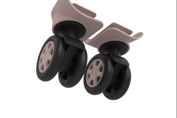 Keo-Plus PP Valiz Tekerleği Sağ ve Sol Pudra Renk - Resim 3