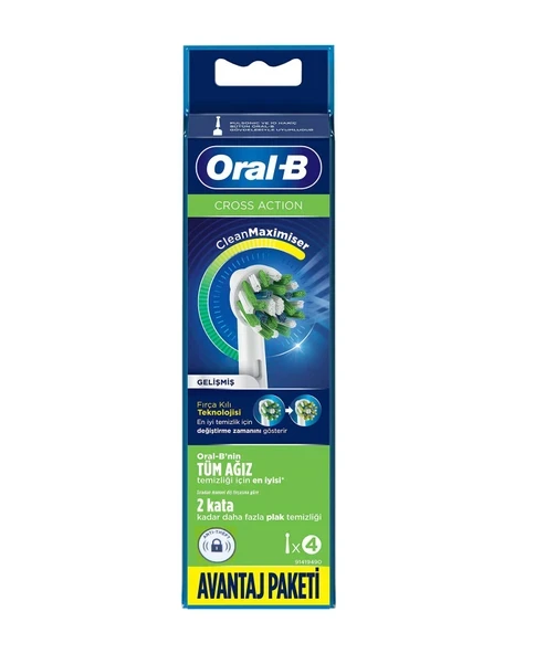 Oral-B Cross Action Clean Maximiser 4'lü Diş Fırçası Başlığı
