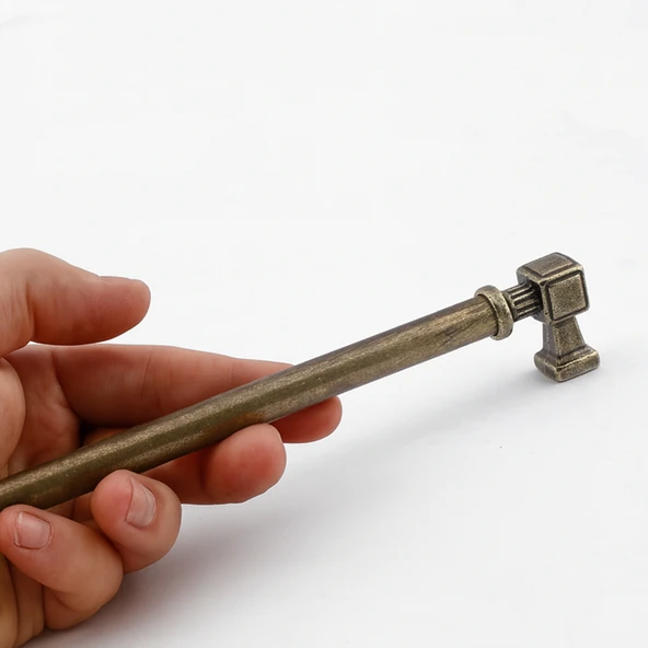 Talas Antik Sarı Eskitme Metal 224 mm 22.4 cm Mobilya Mutfak Çekmece Dolap Kulpu Kulbu Kulpları - Resim 6