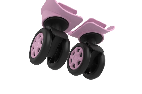 Keo-Plus PP Valiz Tekerleği Sağ ve Sol Pembe Renk - Resim 3