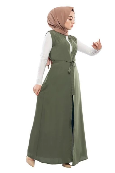 Moda Çizgi Yakalı Yelek - 3