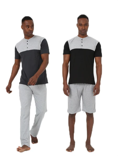 Moda Çizgi Erkek 3'lü Pijama Takım 6825 ürün görseli 1