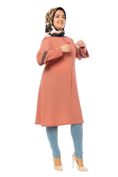 Moda Çizgi Desenli Tunik - 2